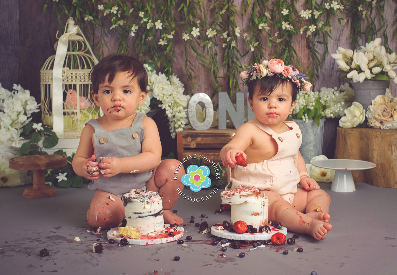 Twin Brother & Sister Cake Smash for 1st Birthday · KristeenMarie  Photography