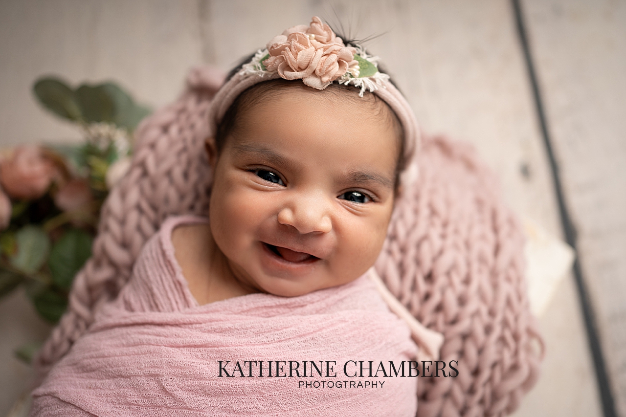 Newborn Smiles in Avon, Ohio Studio