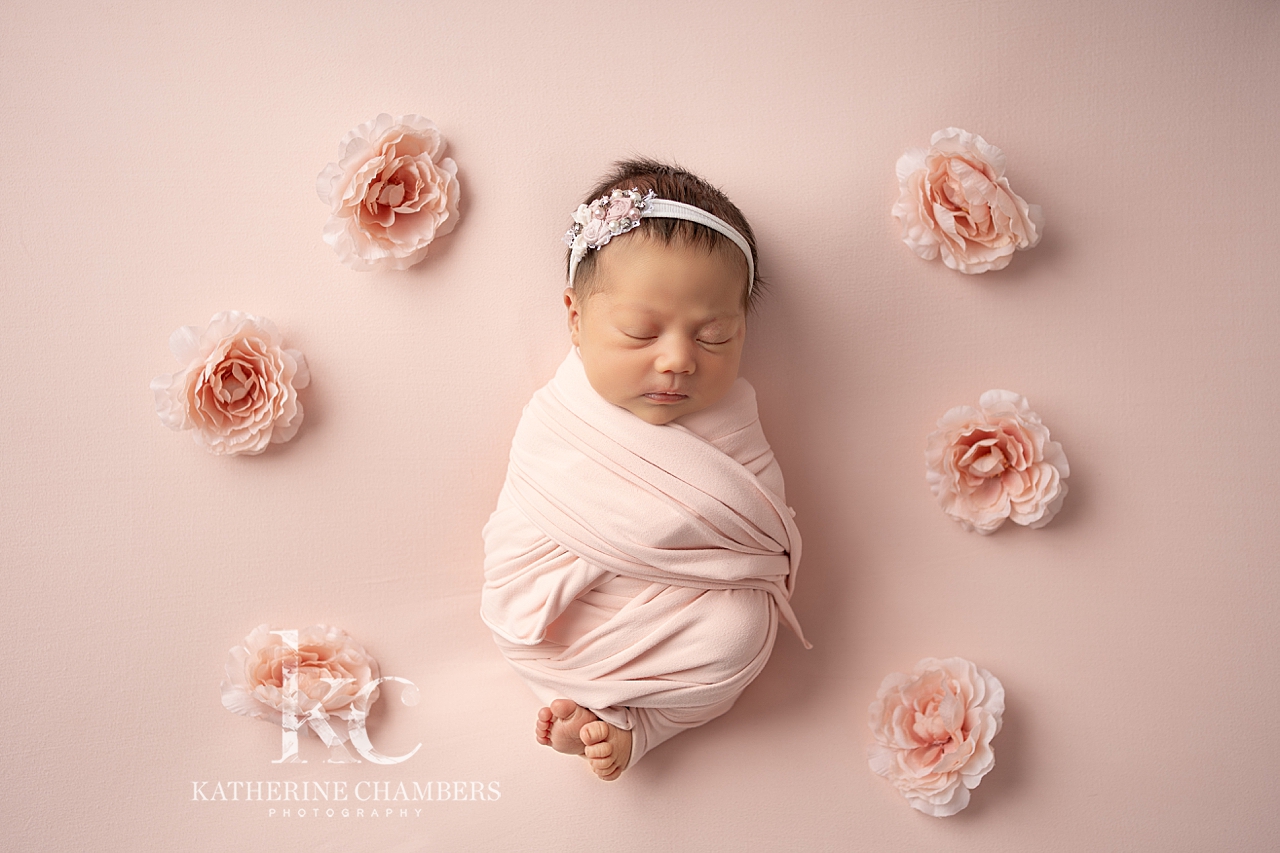 Floral Newborn Photo