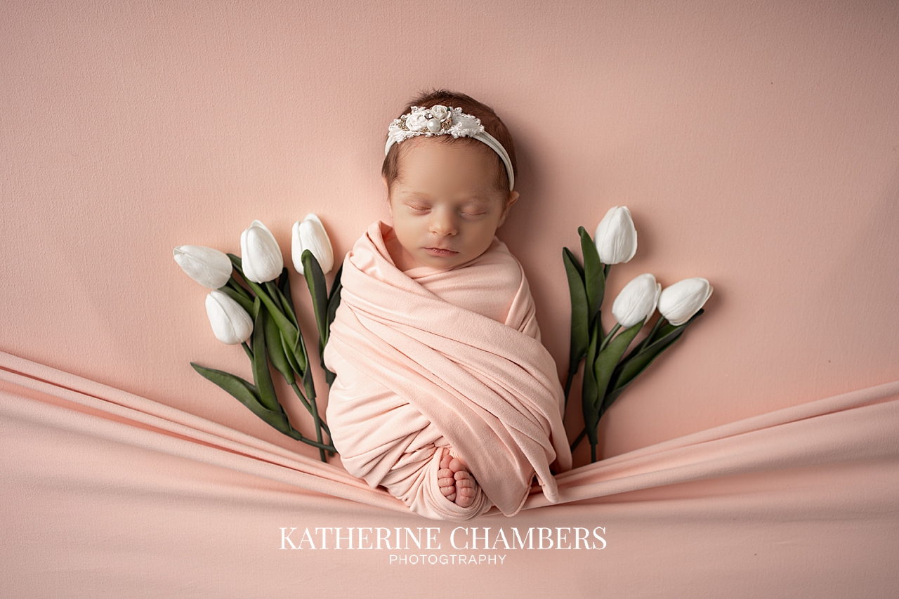 Floral Newborn Photo