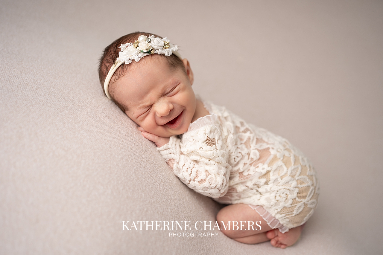 Newborn portraits in Cleveland, Ohio | Sweet baby smiles