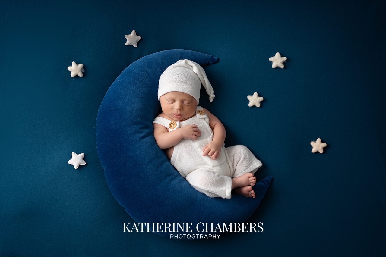 Newborn in Moon Prop