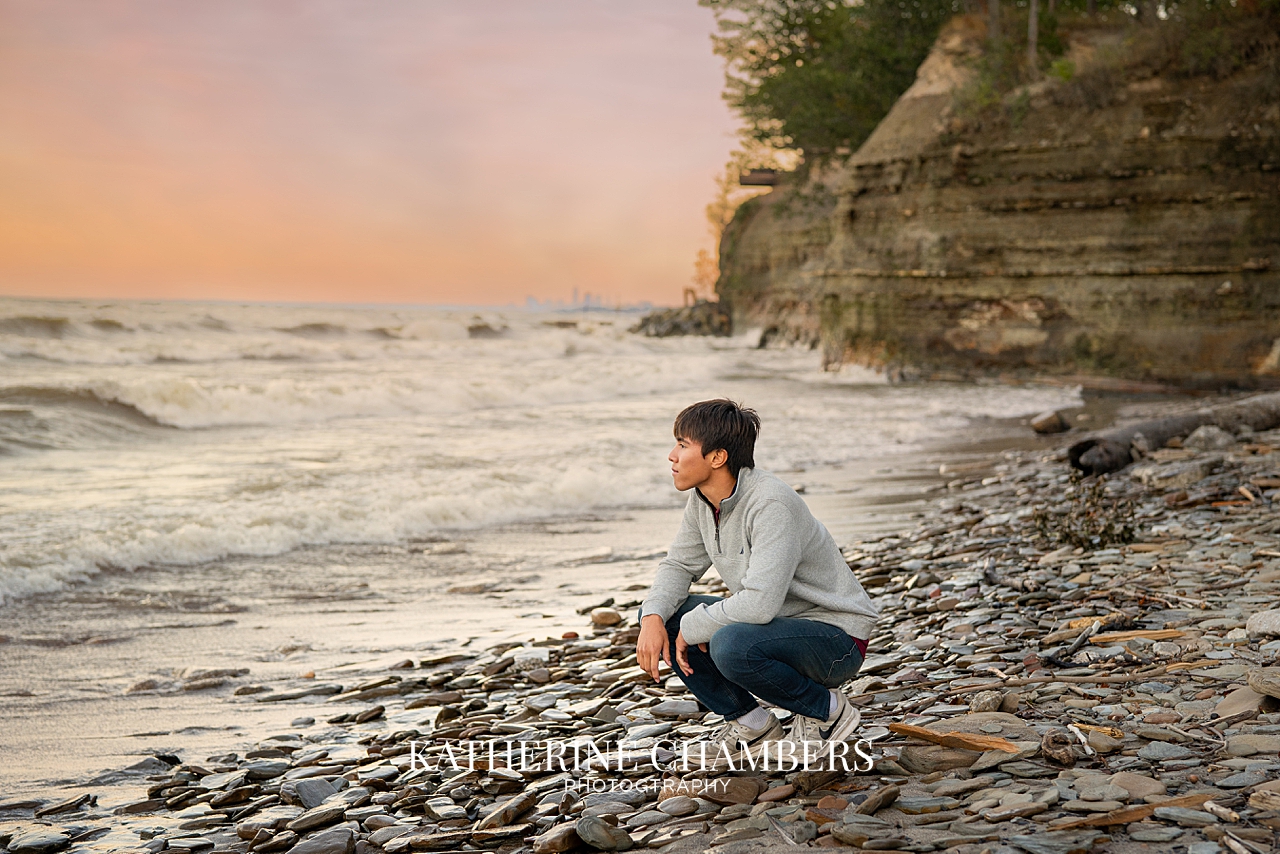 Lakefront Senior Photos in Cleveland