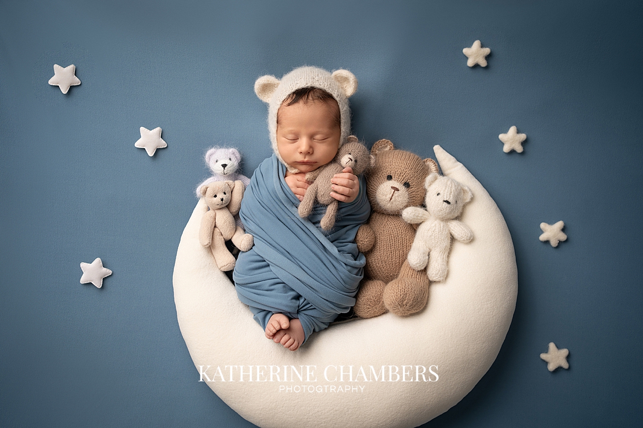 From Tiny Details to Timeless Portraits with Blue and Teddy Bear Accents