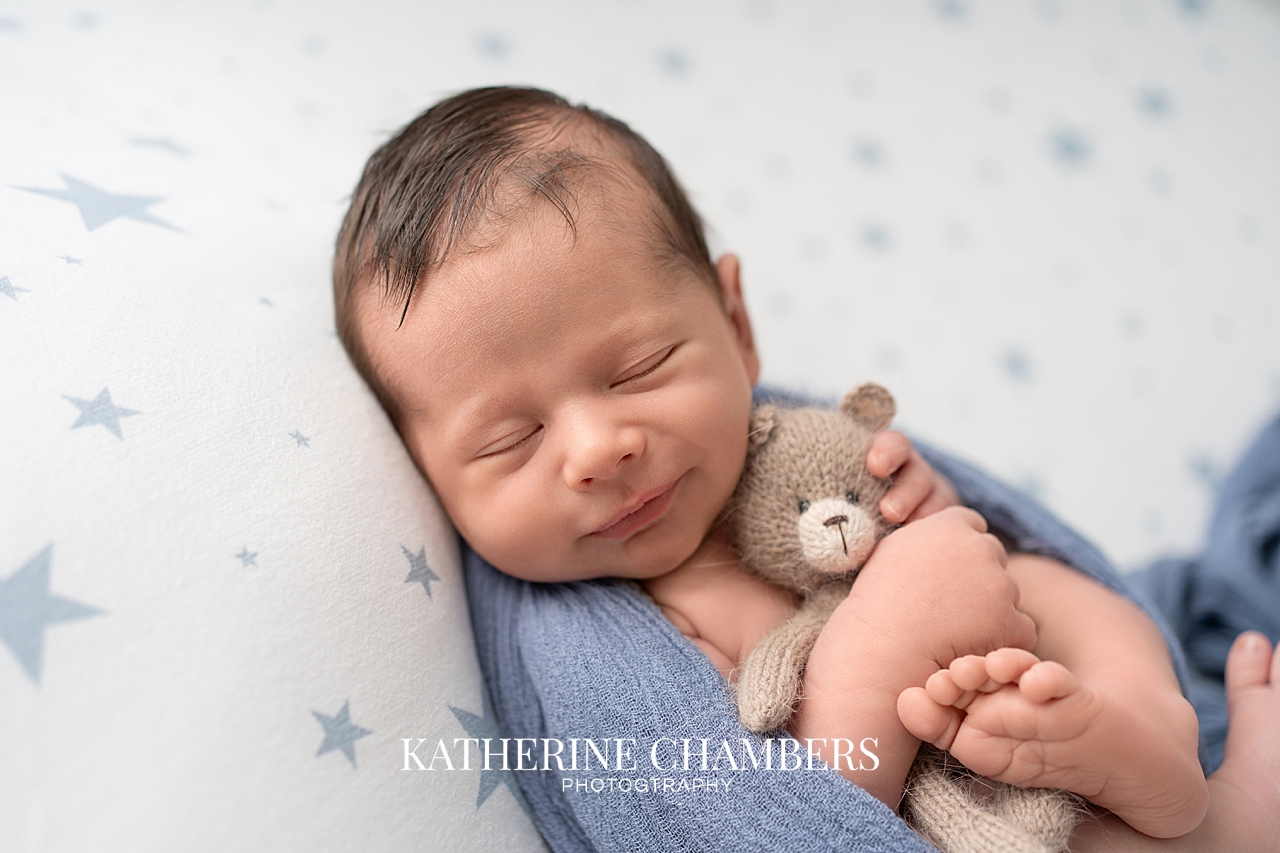Newborn Photography Experience with Classic Blue Details