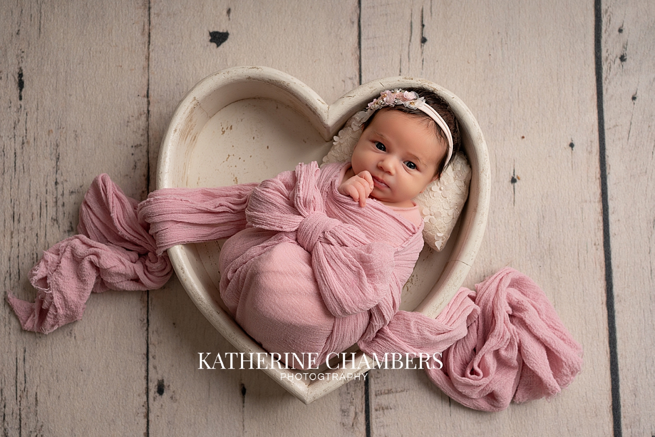 Timeless Newborn Portraits in Cleveland_Katherine Chambers Photography, Baby in heart bowl