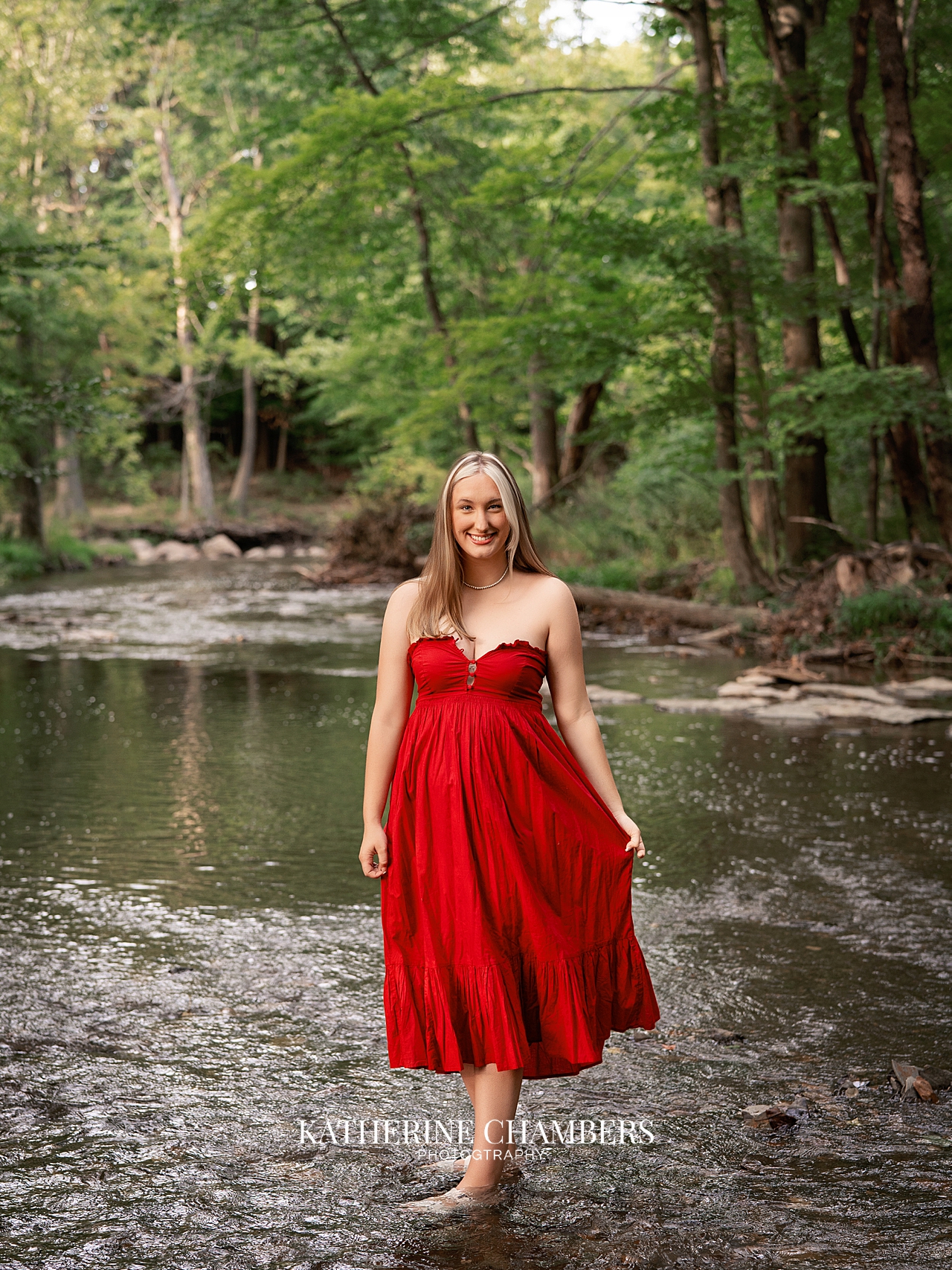 Senior girl portrait in a meadow with soft light in Cleveland