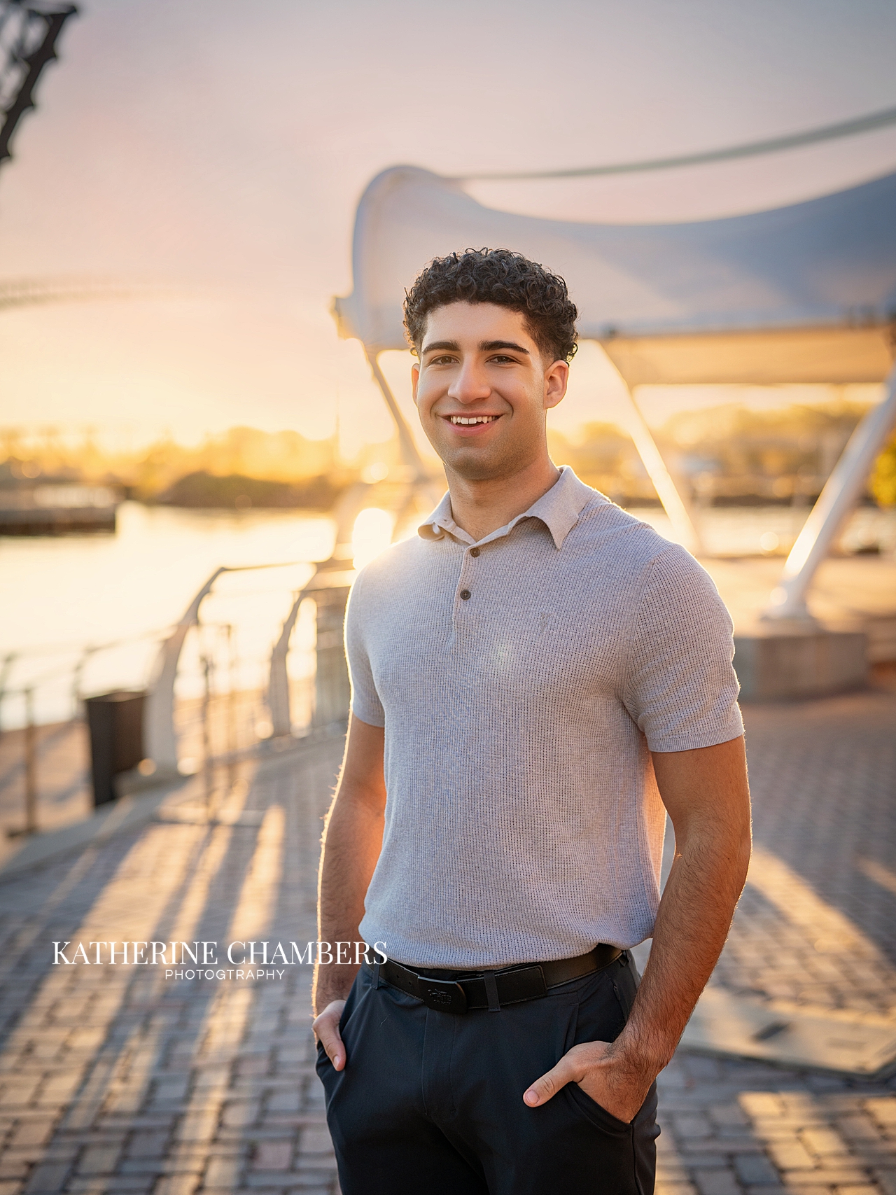 Cleveland senior photography session with lake Erie backdrop