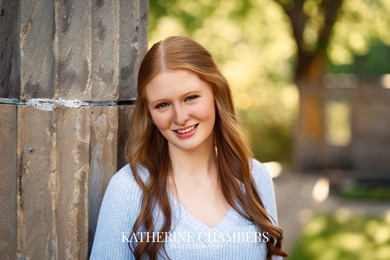 Natural light senior portrait of Josie