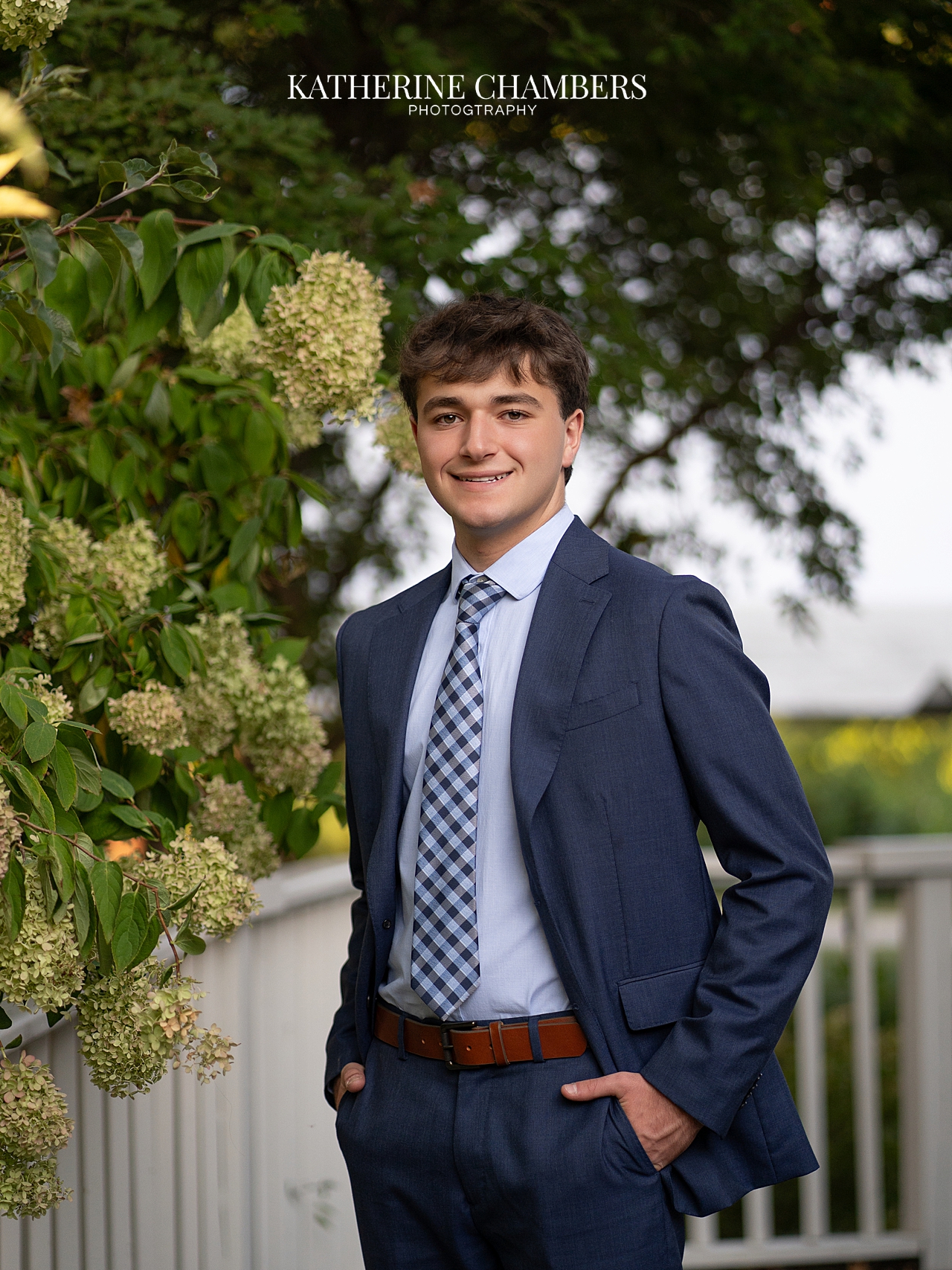 Saint Ignatius High School senior Daniel in a classic suit portrait