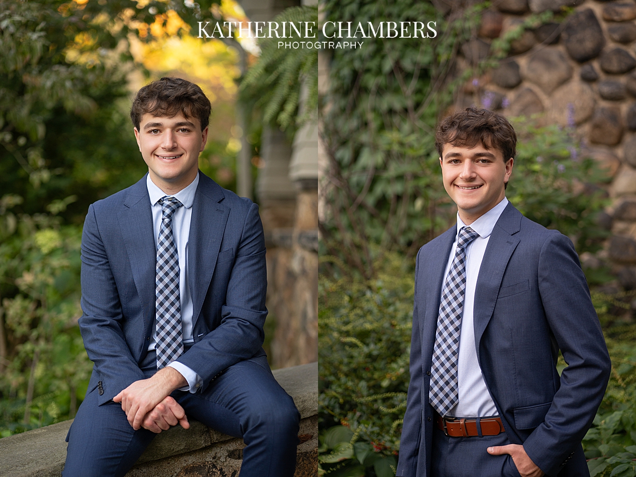 Daniel smiling during his Saint Ignatius senior photos