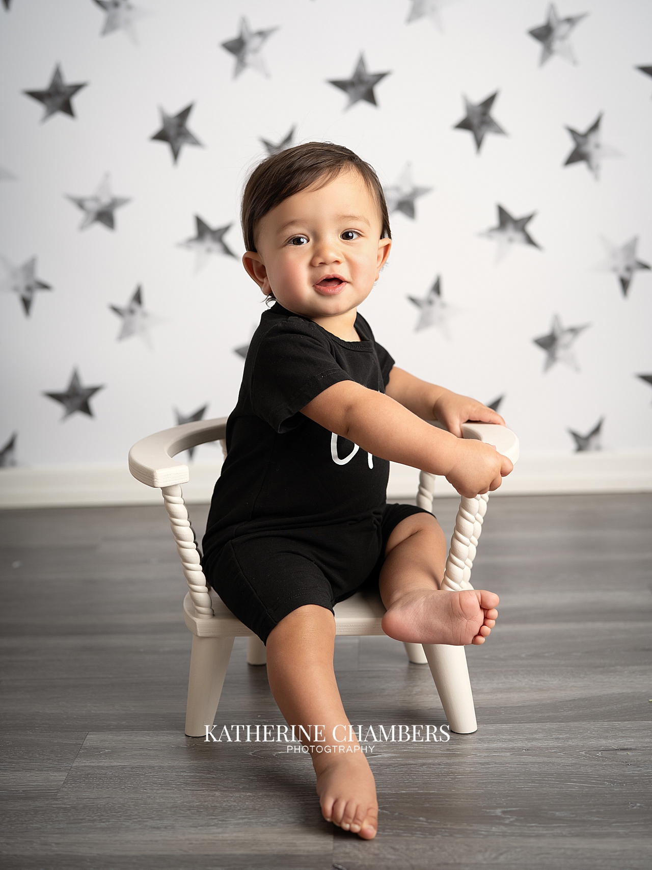 Cleveland first birthday photography for baby boy EJ