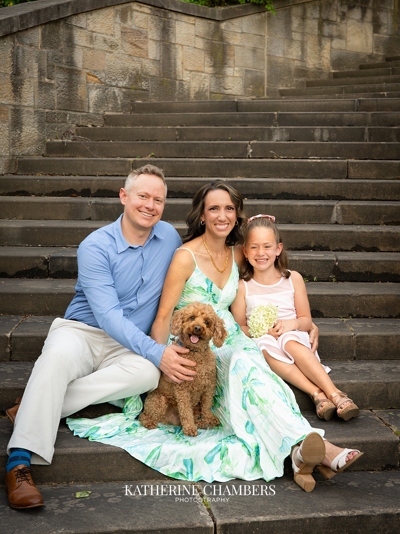 Family portraits in Cleveland with a family of 3.