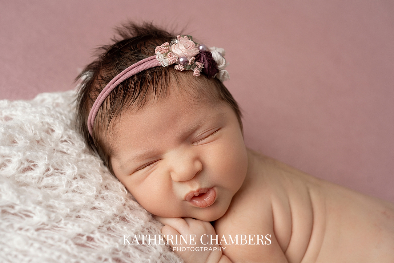 Newborn photography session for baby Lily in Cleveland Ohio